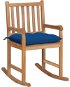 Rocking chair with blue cushion solid teak - Rocking Chair