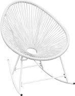 Rocking garden chair white polyrattan - Rocking Chair