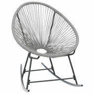 Garden rocking chair MOON grey polyrattan - Rocking Chair