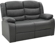 2místná polohovatelná pohovka šedá umělá kůže - Pohovka