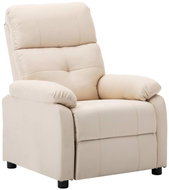 Polohovací křeslo krémové textil - Křeslo
