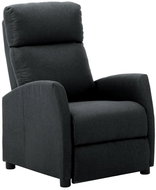 Polohovací křeslo tmavě šedé textil - Křeslo