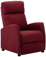 Polohovací křeslo vínové textil - Křeslo