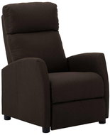 Polohovací křeslo tmavě hnědé textil - Křeslo
