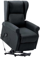 Zvedací křeslo tmavě šedé textil - Křeslo