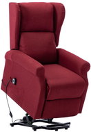 Zvedací křeslo vínové textil - Křeslo