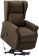 Zvedací křeslo hnědé textil - Křeslo