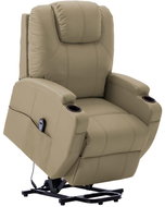 Zvedací křeslo cappuccino umělá kůže - Křeslo