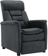 SHUMEE polohovací křeslo, textil, tmavě hnědé - Křeslo