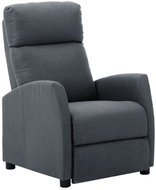 SHUMEE polohovací křeslo, textil, tmavě hnědé, 338869 - Křeslo