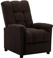 Polohovací křeslo tmavě hnědé textil - Křeslo