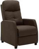 Polohovací křeslo hnědé textil - Křeslo