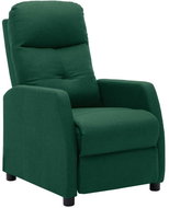 Sklápěcí křeslo tmavě zelené textil - Křeslo