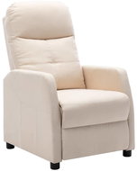 Polohovací křeslo krémové textil - Křeslo