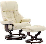 SHUMEE polohovací křeslo, textil, tmavě hnědé, 342423 - Křeslo