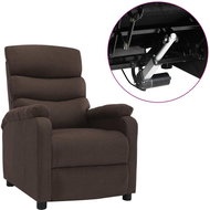 Elektrické polohovací křeslo hnědé textil - Křeslo