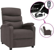 Elektrické polohovací křeslo taupe textil - Křeslo