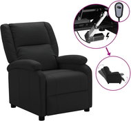Elektrické TV křeslo černé umělá kůže - Křeslo