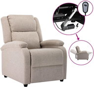 SHUMEE polohovací křeslo, textil, tmavě šedé, 338957 - Křeslo