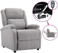 SHUMEE polohovací křeslo, textil, tmavě šedé, 338981 - Křeslo