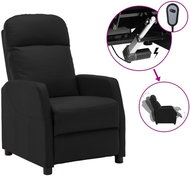 Elektrické polohovací křeslo černé umělá kůže - Křeslo