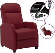 Elektrické polohovací křeslo vínové umělá kůže - Křeslo