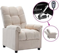 Elektrické polohovací křeslo krémové textil - Křeslo