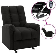 Elektrické polohovací křeslo černé textil - Křeslo