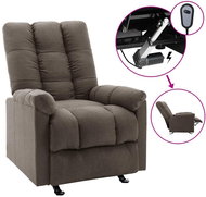 Elektrické polohovací křeslo hnědé textil - Křeslo