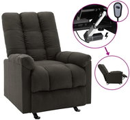 Elektrické polohovací křeslo taupe textil - Křeslo