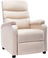 Polohovací křeslo krémové textil - Křeslo