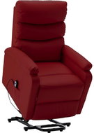 Zvedací polohovací křeslo vínové umělá kůže - Křeslo