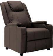 Polohovací křeslo hnědé umělá kůže - Křeslo