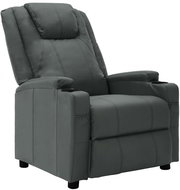 Polohovací křeslo antracitové umělá kůže - Křeslo