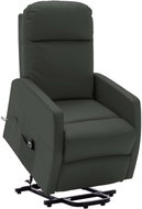 Zvedací polohovací křeslo antracitové umělá kůže - Křeslo