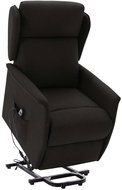 Zvedací polohovací křeslo černé textil - Křeslo