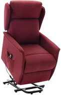 Zvedací polohovací křeslo vínové textil - Křeslo