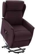 Zvedací polohovací křeslo fialové textil - Křeslo
