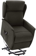Zvedací polohovací křeslo taupe textil - Křeslo