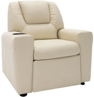 SHUMEE polohovací křeslo, umělá broušená kůže, černé - Křeslo