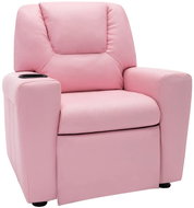 Polohovací křeslo umělá kůže růžové - Křeslo