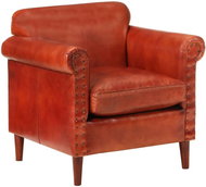 Křeslo tmavě hnědé pravá kůže - Křeslo