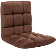 Skládací lenoška na podlahu hnědá mikrovlákno - Lenoška