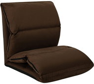 Skládací lenoška na podlahu hnědá mikrovlákno - Lenoška