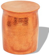 Tepaná hliníková stolička / odkládací stolek barva mědi/mosazi - Odkládací stolek