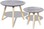 Set dvou konferenčních stolků 55 cm/44 cm betonově šedý - Konferenční stolek