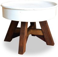 Konferenční stolek masivní recyklované dřevo bílý 60 × 45 cm - Konferenční stolek