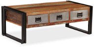 Konferenční stolek se 3 zásuvkami recyklované dřevo 100x50x35cm - Konferenční stolek