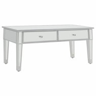 Zrcadlový konferenční stolek z MDF a skla 100 × 50 × 45 cm - Konferenční stolek