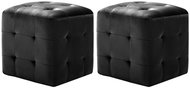 Noční stolky 2 ks černé 30 x 30 x 30 cm sametová látka - Night Stand